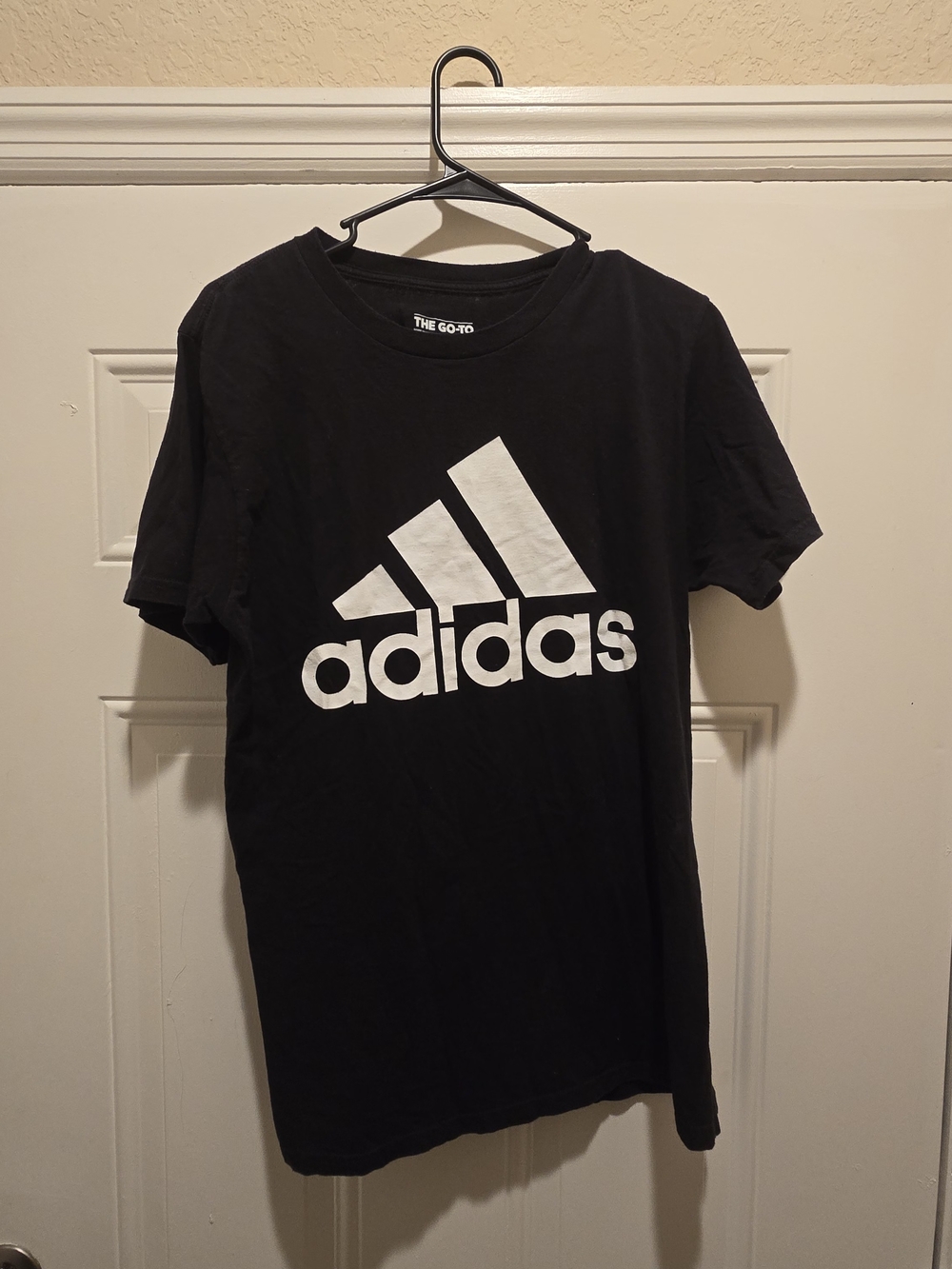 Adidas Black Logo Tee - White Logo